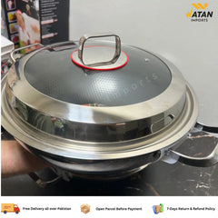 Heavy Duty Lazer Coated Karahi Pan