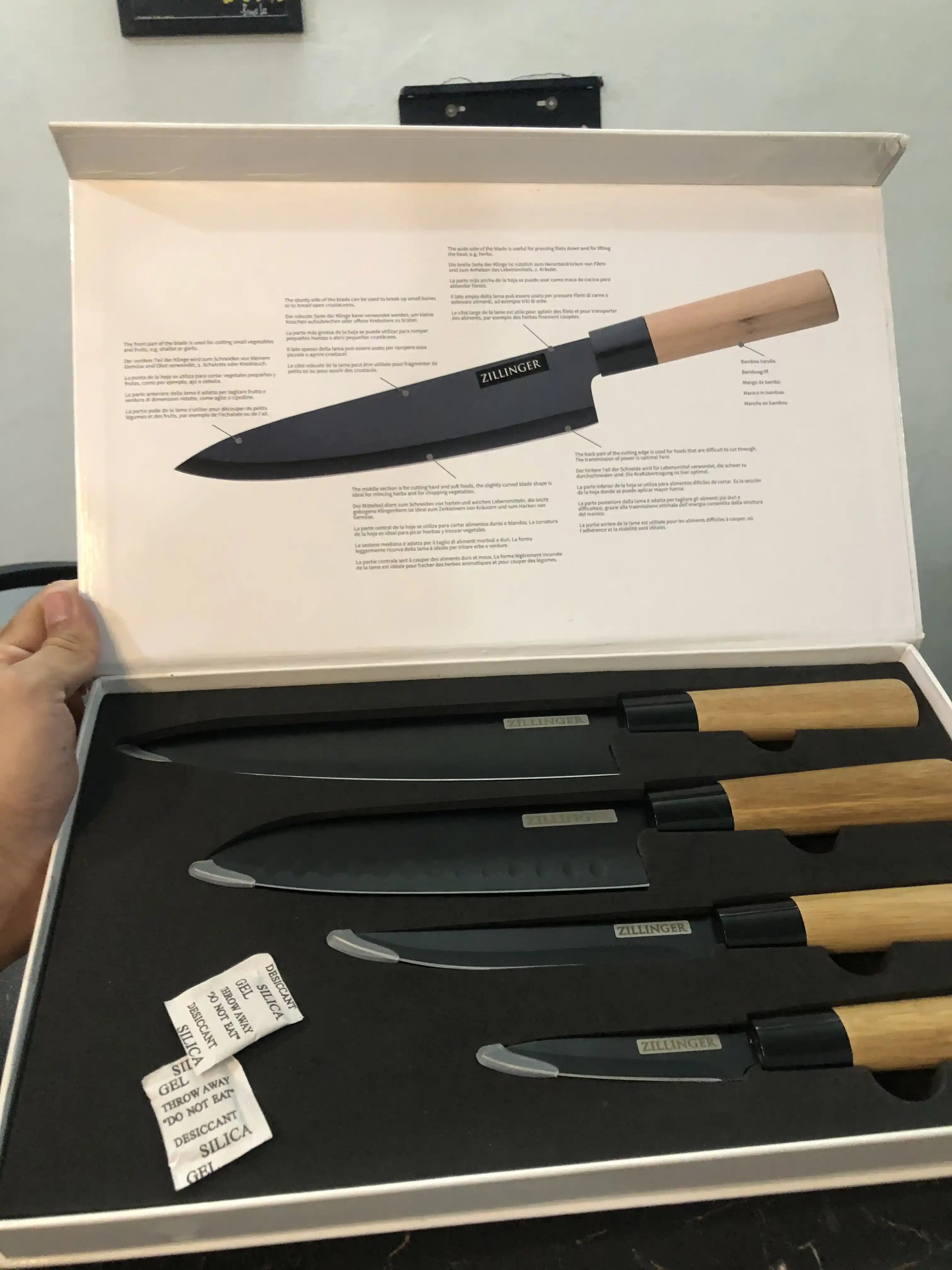 Zillinger Japanese 4-Piece Knife Set