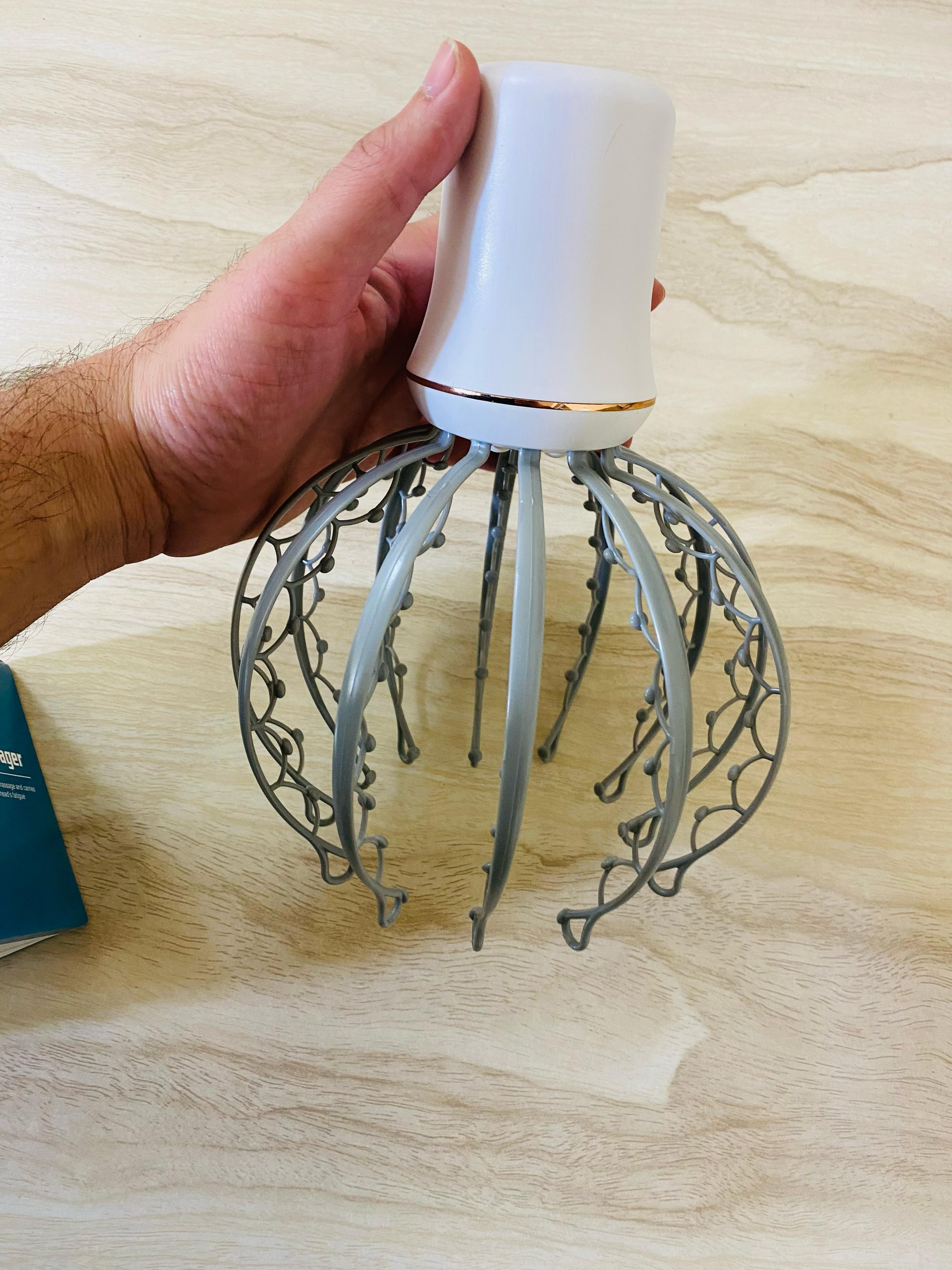 Portable Scalp Massager with 4 Kneading Heads