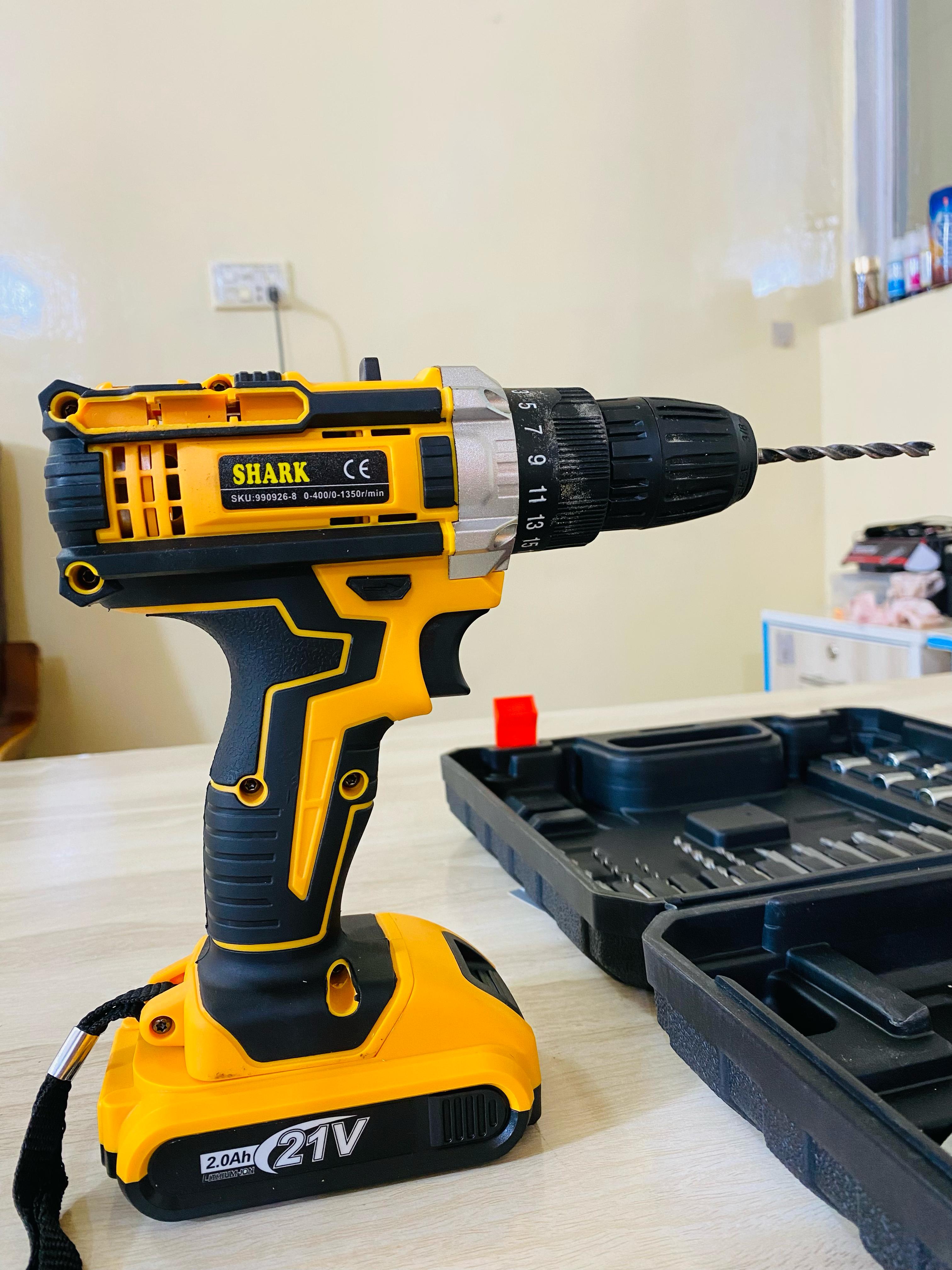 21V Wireless Drill Machine with Toolkit